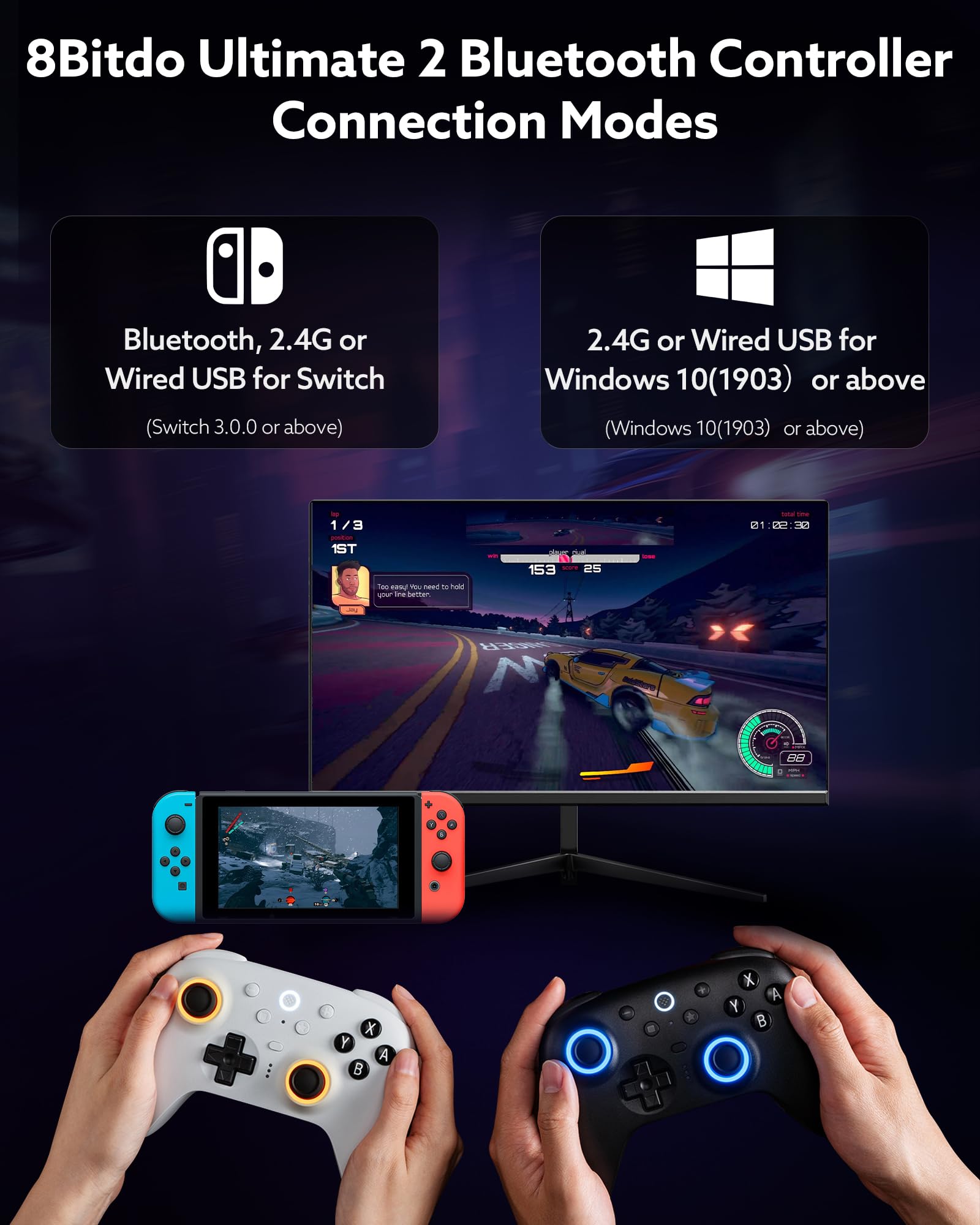 Foto 7 pulgar | Controlador Bluetooth 8bitdo Ultimate 2 Para Switch Y Pc - Venta Internacional.
