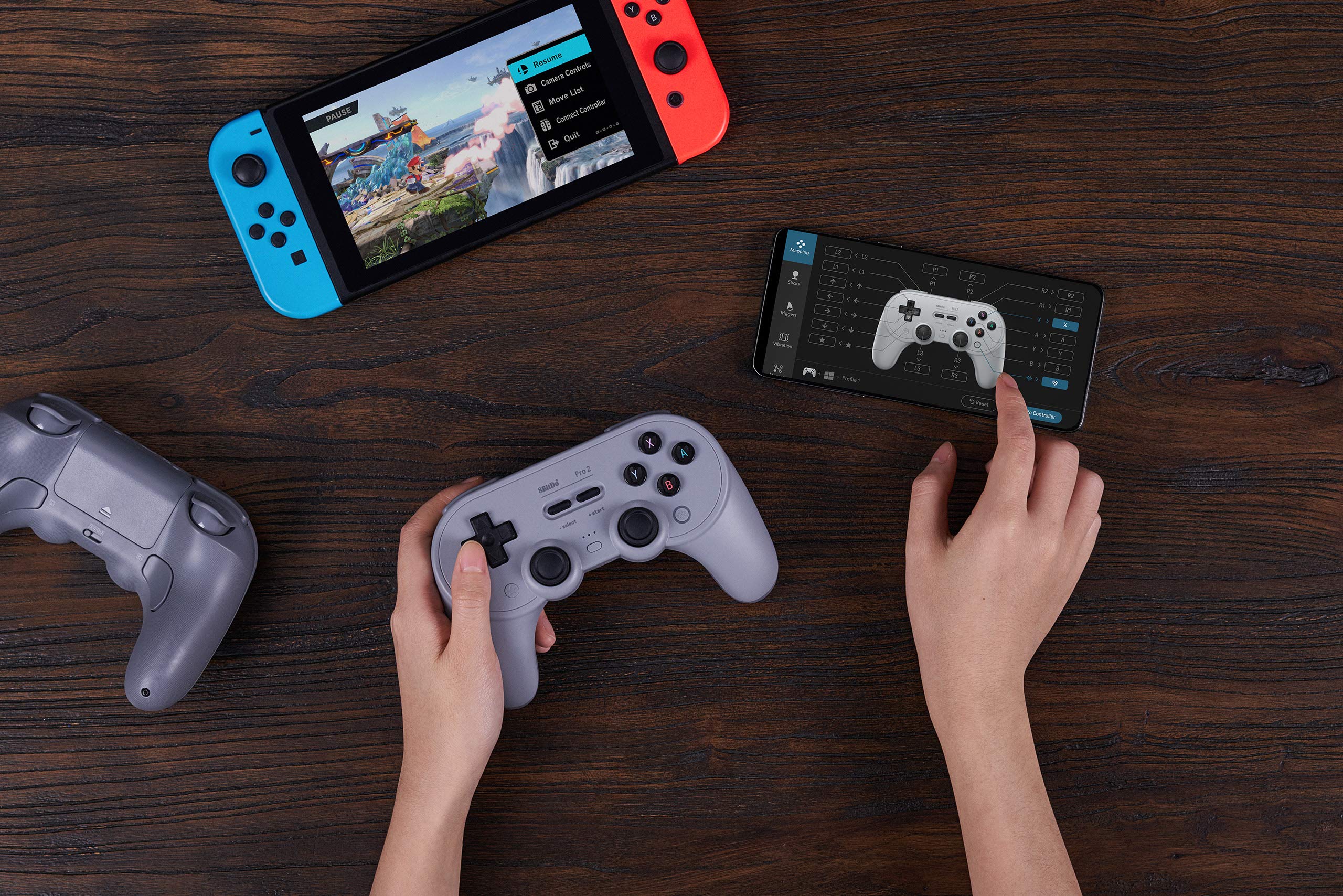 Foto 7 pulgar | Controlador Bluetooth 8bitdo Pro 2 Para Switch, Pc, Android - Venta Internacional.