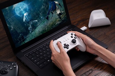 Foto 6 | Controlador Bluetooth 8bitdo Ultimate Con Base De Carga, Color Blanco - Venta Internacional.