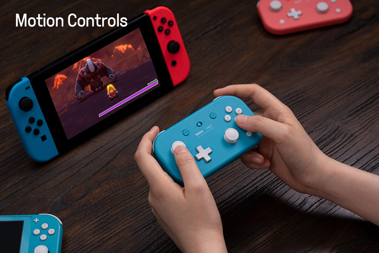 Foto 5 pulgar | Controlador Bluetooth 8bitdo Lite 2 Con Control De Movimiento Turquesa - Venta Internacional.