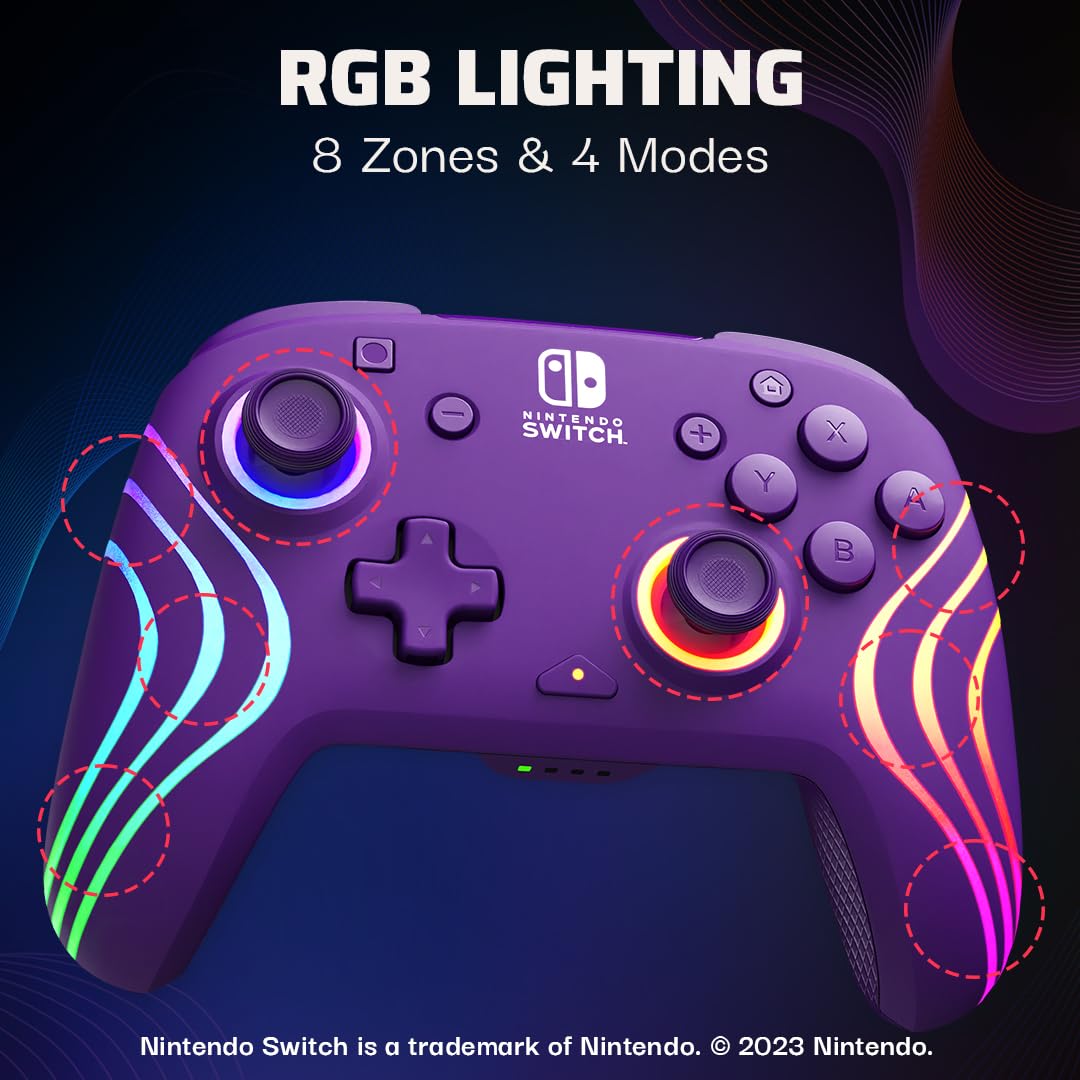 Foto 3 pulgar | Controlador Pro Inalámbrico Pdp Afterglow Wave Para Nintendo Switch - Venta Internacional.