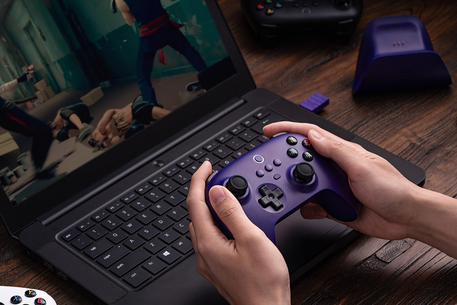 Foto 5 pulgar | Controlador Inalámbrico 8bitdo Ultimate 2.4g Con Base De Carga Púrpura - Venta Internacional.