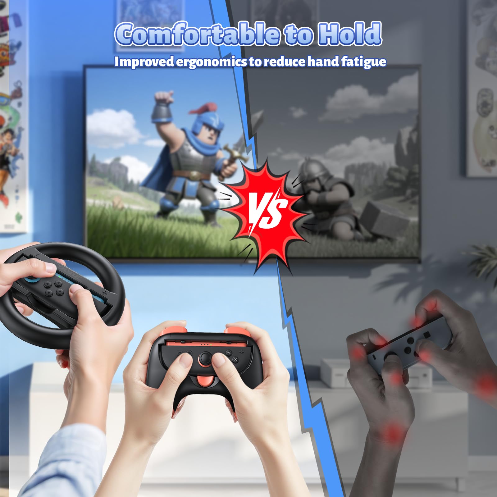 Foto 6 pulgar | Empuñaduras De Mando Y Volantes Fastsnail Switch 2 Para Nintendo Switch 2 - Venta Internacional.
