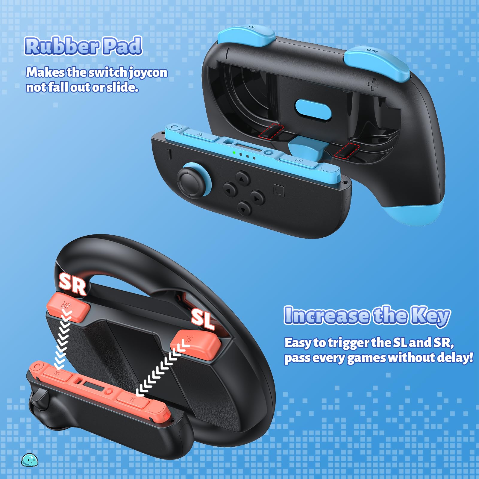 Foto 7 pulgar | Empuñaduras De Mando Y Volantes Fastsnail Switch 2 Para Nintendo Switch 2 - Venta Internacional.
