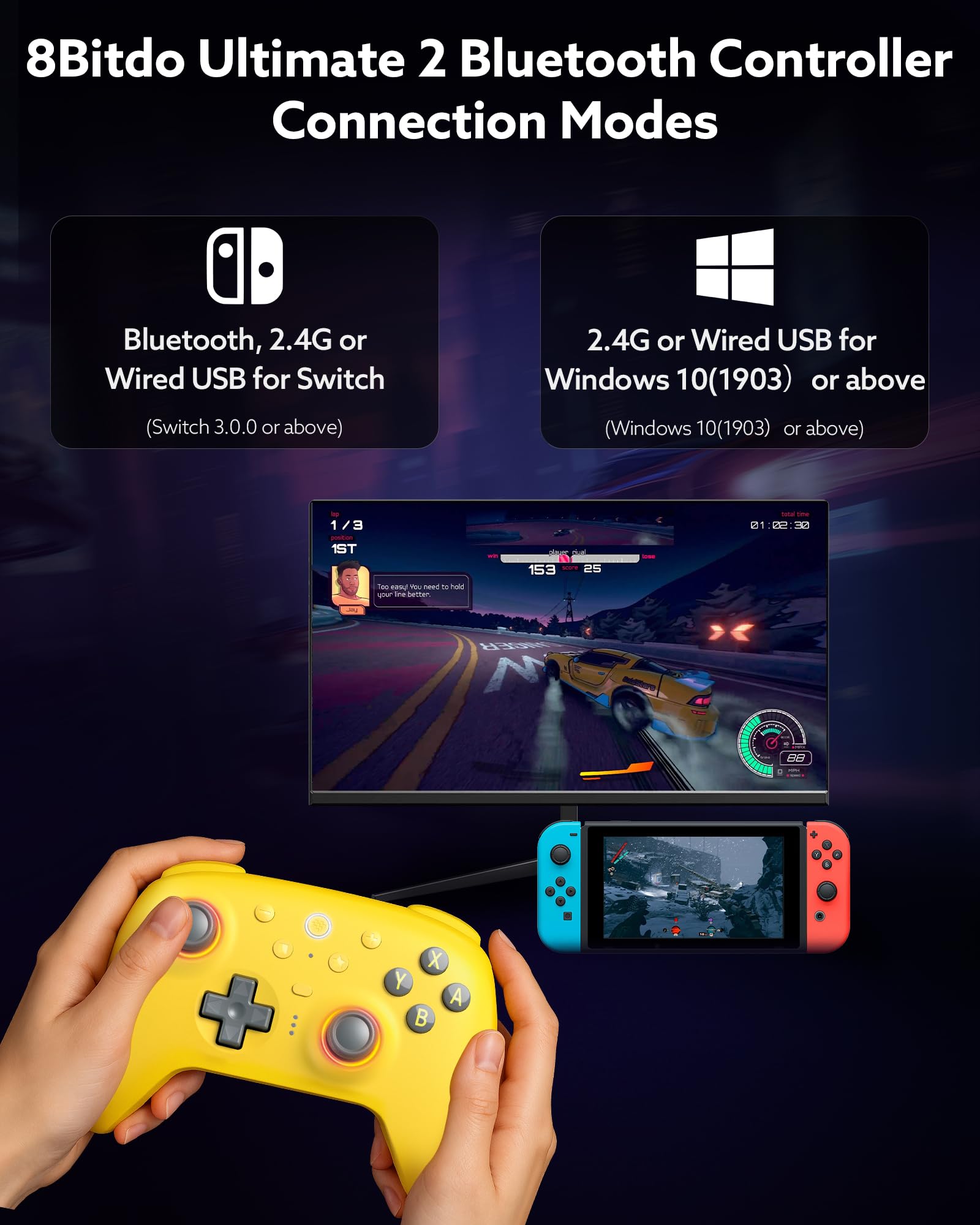 Foto 6 | Controlador Bluetooth 8bitdo Ultimate 2 Para Conmutador/pc - Venta Internacional.