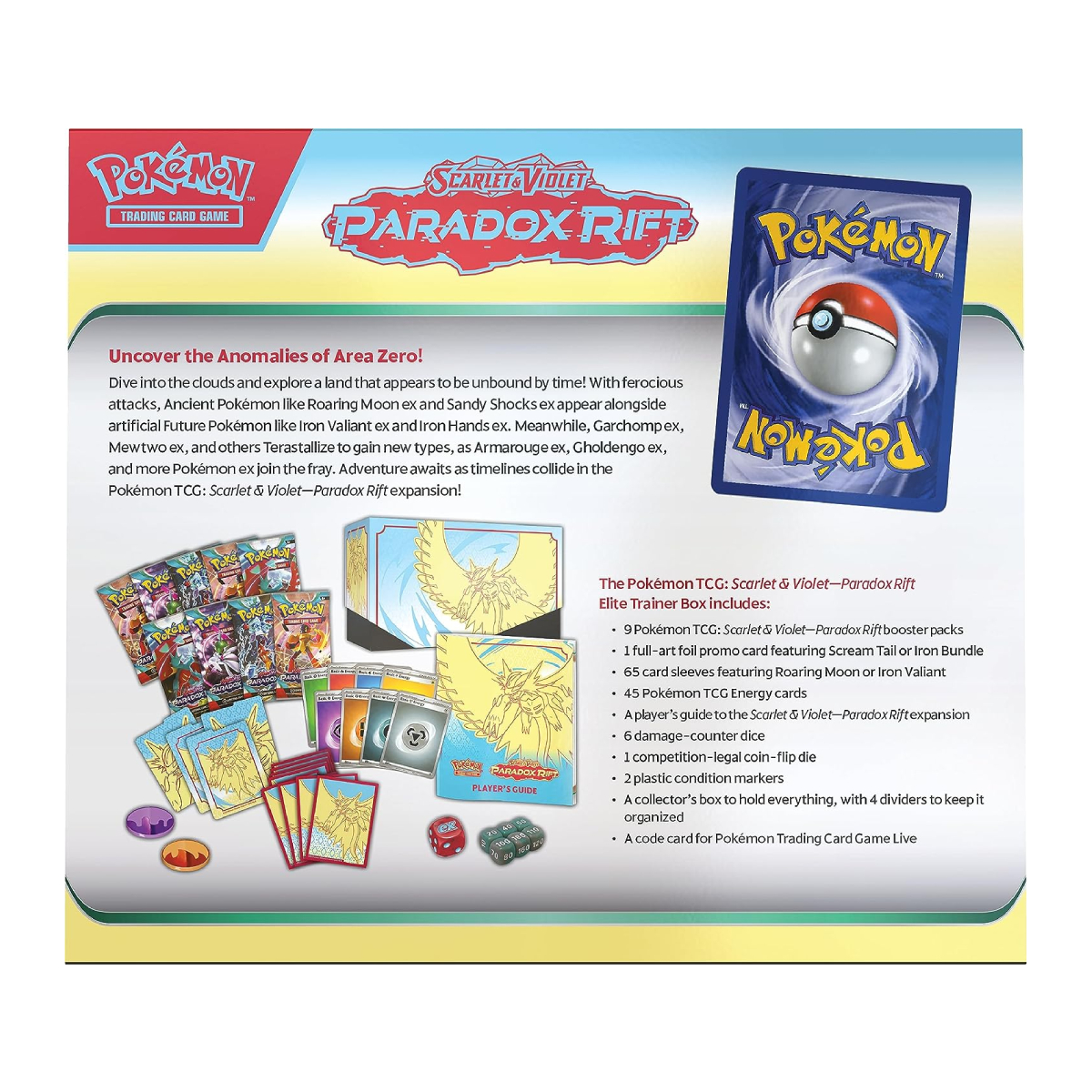 Foto 4 pulgar | Juego de Cartas Pokémon TCG Scarlet & Violet: Paradox Rift - Elite Trainer Box Roaring Moon