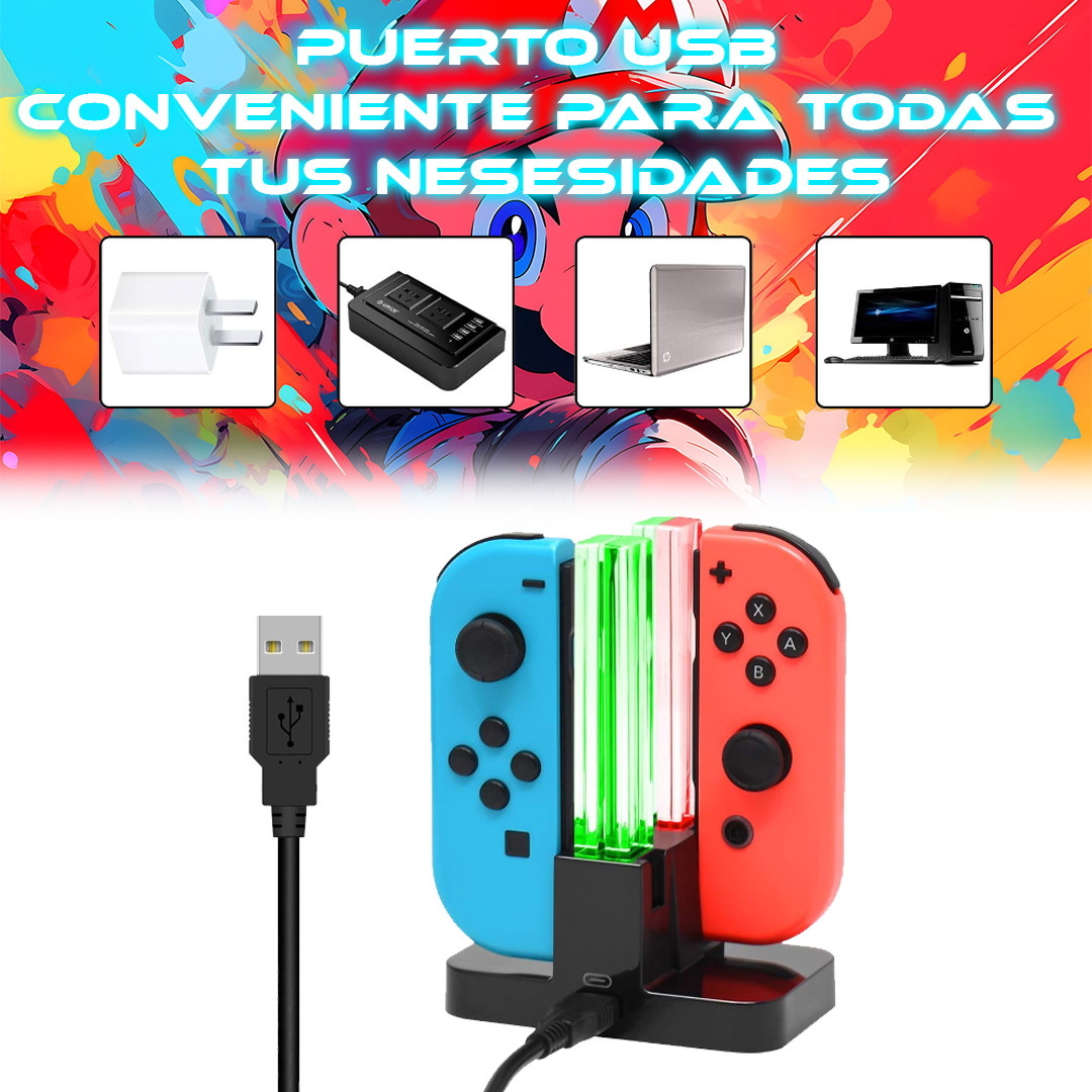 Foto 4 pulgar | Estación de Carga Store Cline para 4 Controles de Nintendo Switch