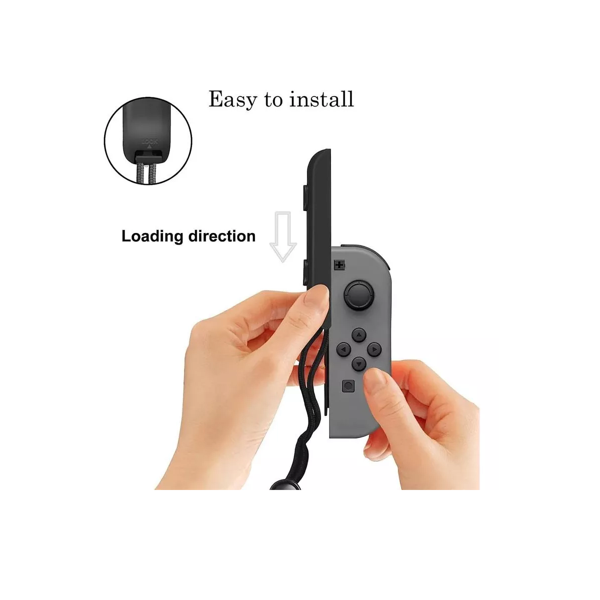 Foto 4 pulgar | Par de Straps Correas Joy-con Eo Safe Imports Nintendo Switch Negro