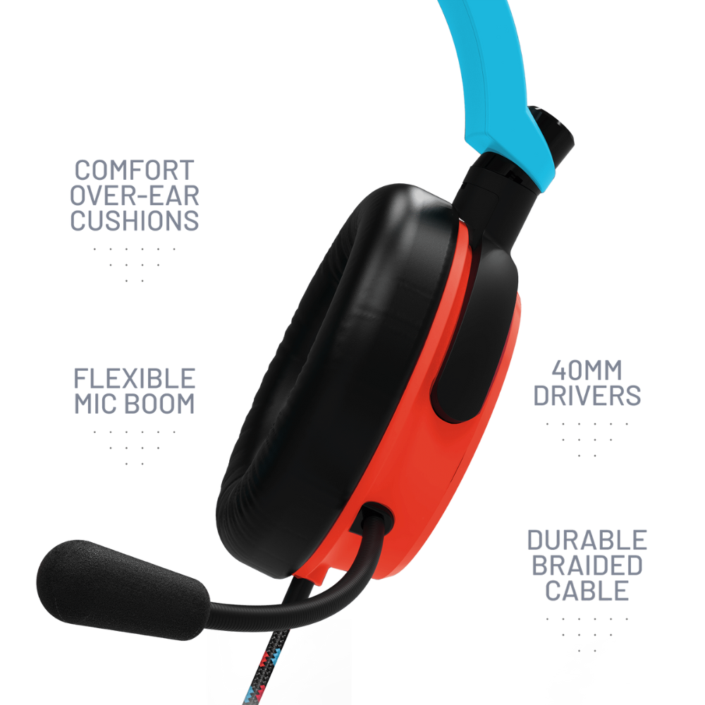 Foto 3 pulgar | Audifonos 4gamers C6-100 Headset: Gaming Para Ps4/ps5, Xbox, Switch, Pc - Rojo/azul