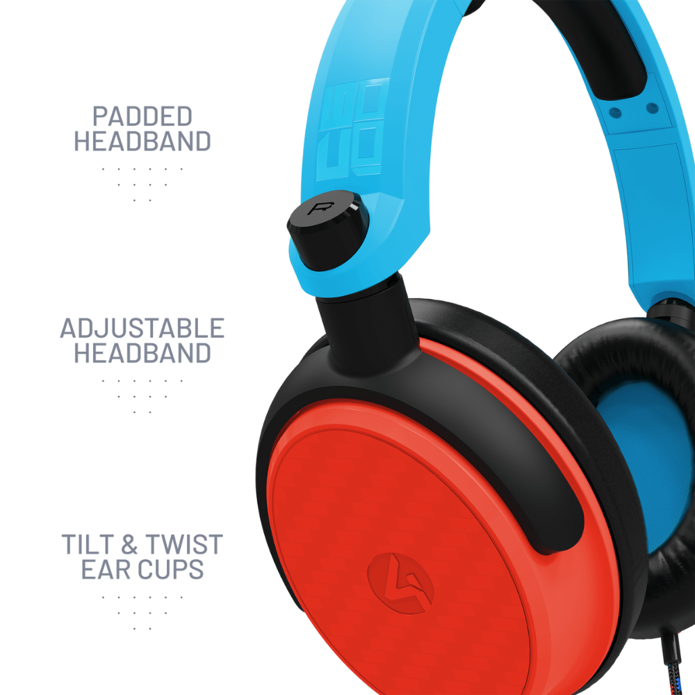 Foto 5 pulgar | Audifonos 4gamers C6-100 Headset: Gaming Para Ps4/ps5, Xbox, Switch, Pc - Rojo/azul