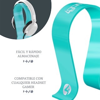 Foto 2 | Soporte 4gamers Para Audífonos Gaming - Aqua: Compatible Con Ps4/ps5/xbox/switch/pc
