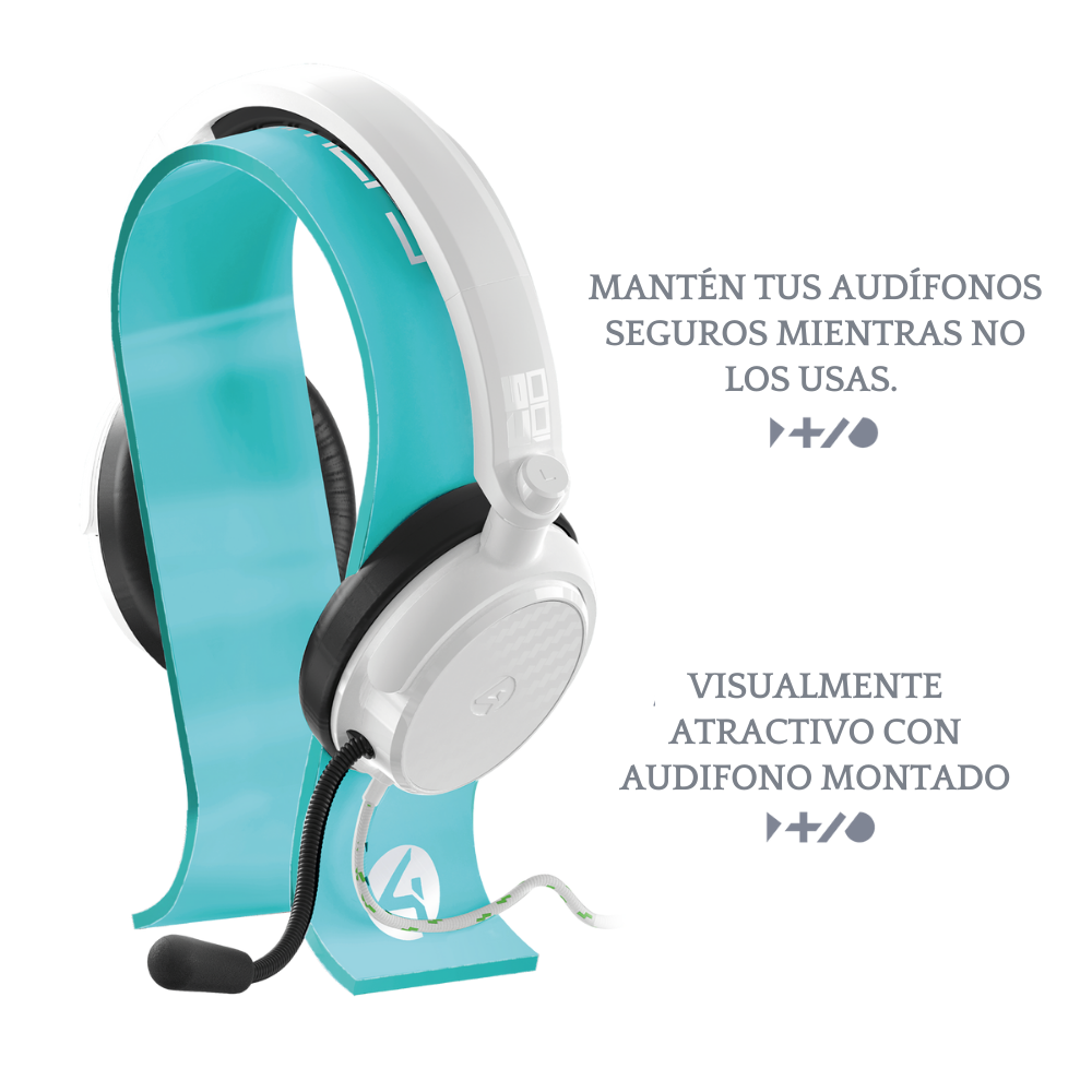 Foto 4 pulgar | Soporte 4gamers Para Audífonos Gaming -  Aqua: Compatible Con Ps4/ps5/xbox/switch/pc