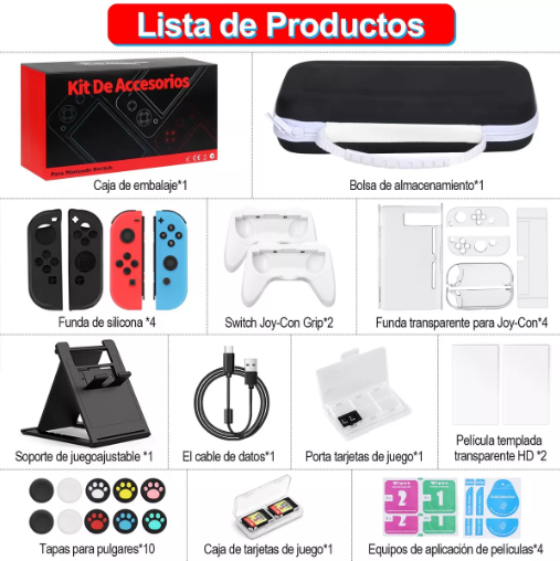 Foto 2 | Estuche Kit Xtellar De Accesorios Para Nintendo Switch Oled Color Negro
