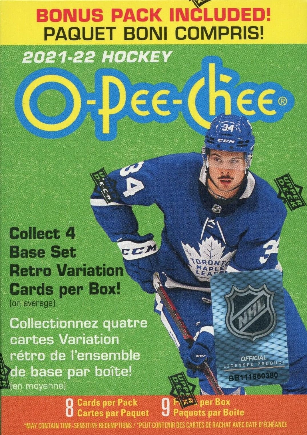Foto 2 pulgar | Tarjeta Coleccionable Upper Deck O-pee-chee Opc Nhl Hockey 2021-22 - Venta Internacional.