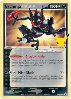 Foto 1 | Tarjeta Única De Pokémon Greninja Star Swsh144 Para El 25 Aniversario - Venta Internacional.