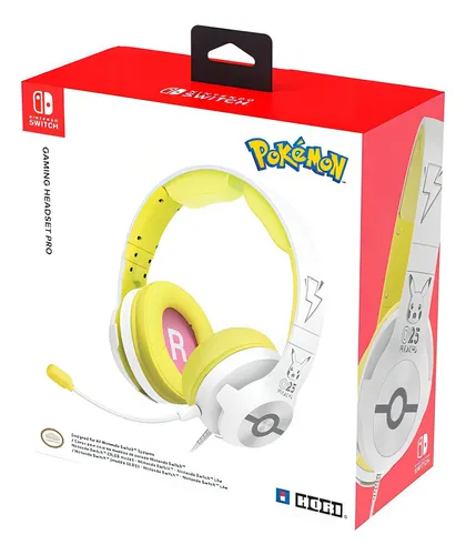 Headset (audífonos) Alámbricos Pokemon Pikachu Pop (hori) Nintendo Switch