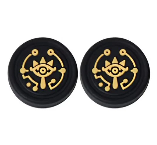 Foto 1 | Thumb Grip Genérico Nintendo Switch Zelda Sheikan Negro Con Dorado (2 Piezas)