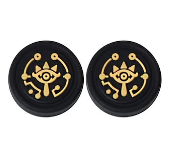 Foto 1 | Thumb Grip Genérico Nintendo Switch Zelda Sheikan Negro Con Dorado (2 Piezas)