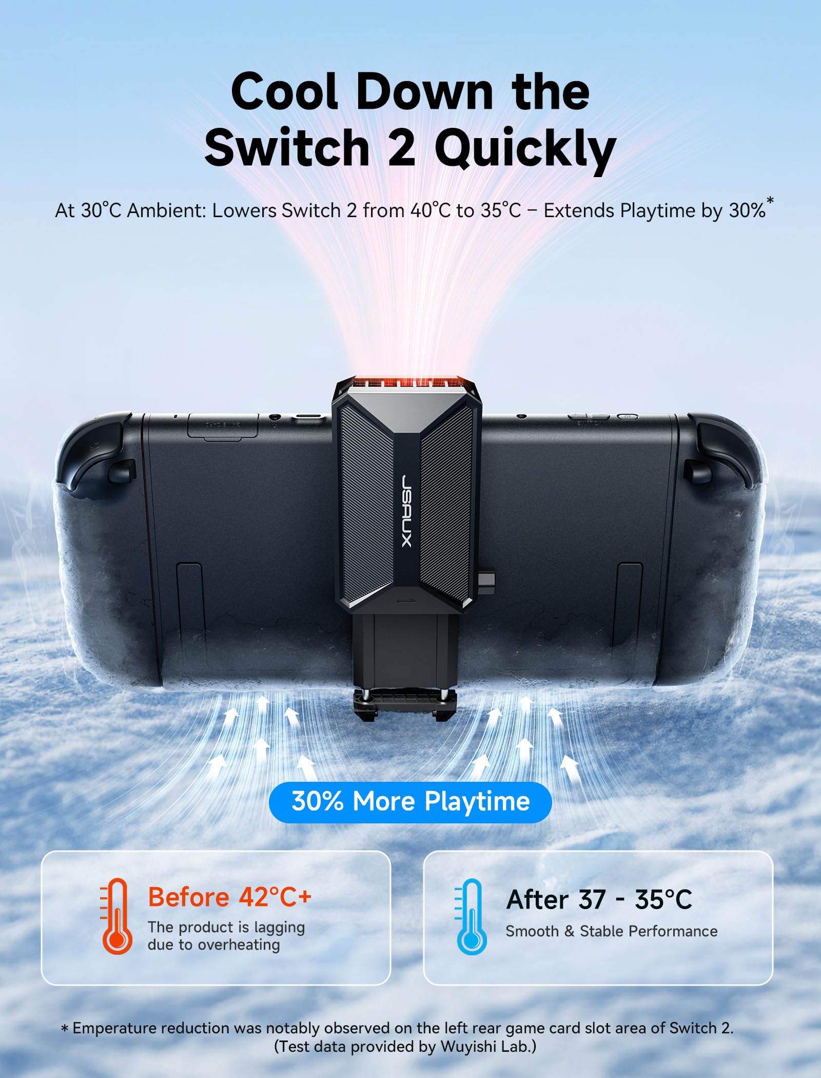 Foto 2 | Ventilador Jsaux Para Nintendo Switch 2 Black (gp0201a) - Venta Internacional.