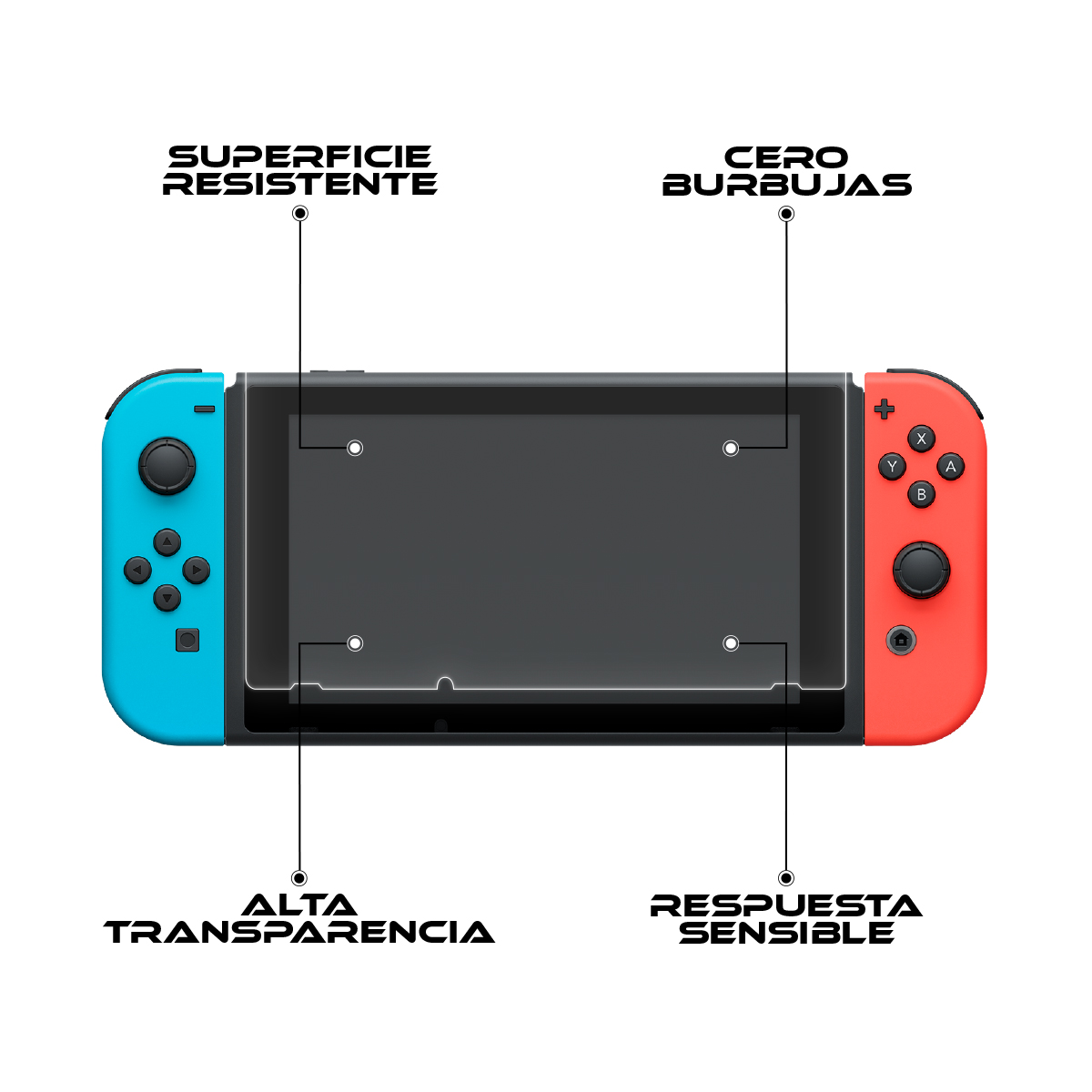 Foto 4 pulgar | Mica Protectora De Cristal Templado Para Nintendo Switch