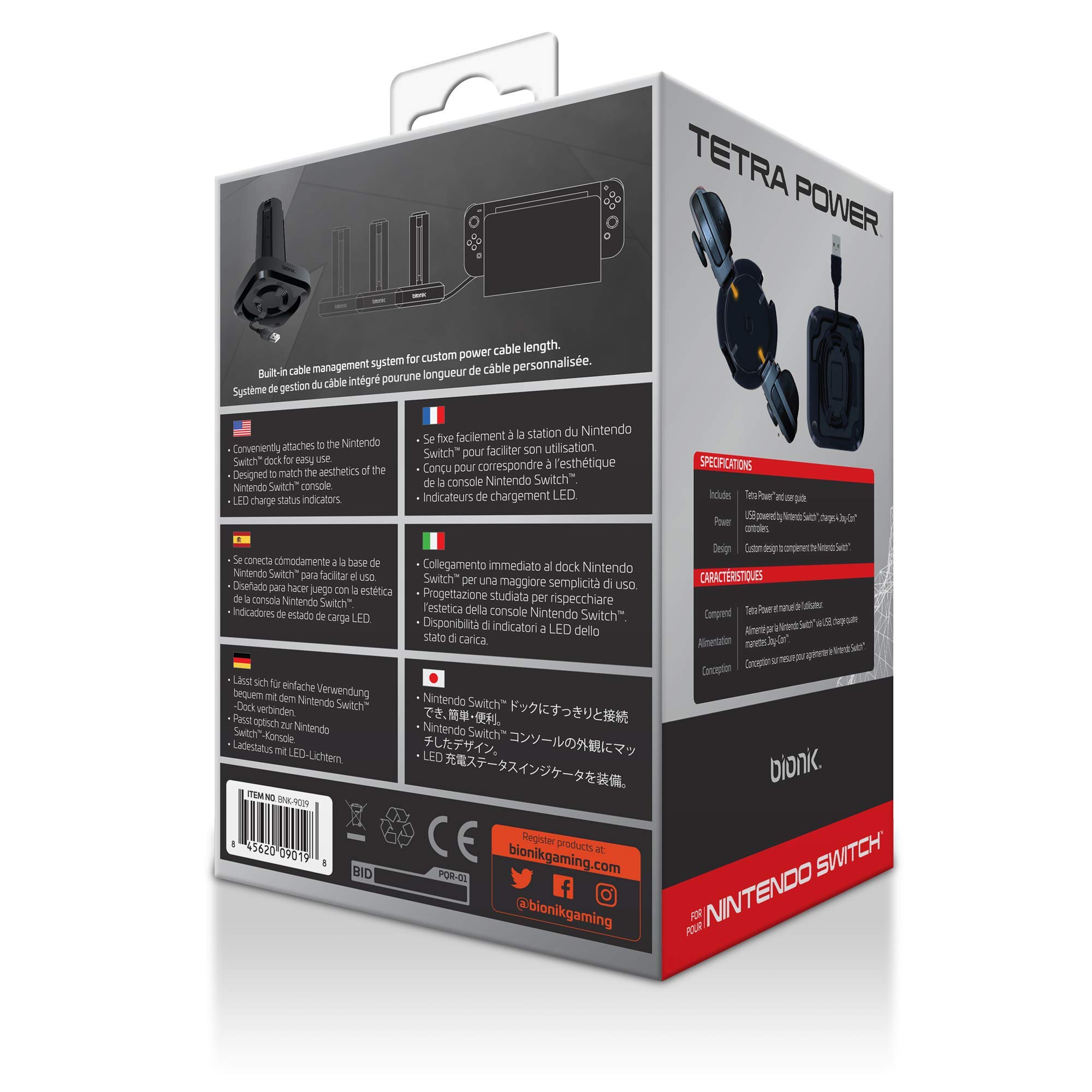 Foto 7 pulgar | Base De Carga Bionik Tetra Power Para Nintendo Switch Joy Con - Venta Internacional.