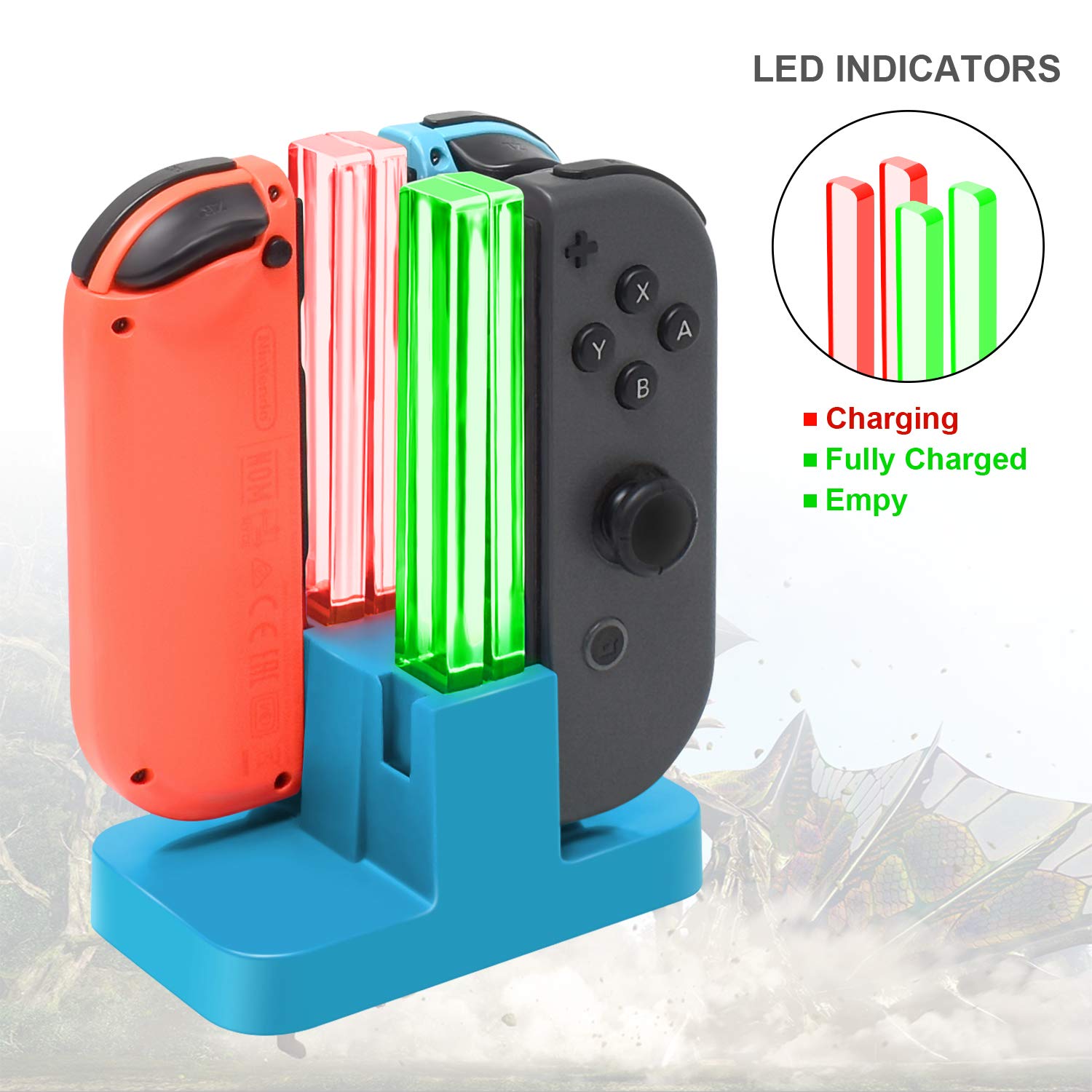 Foto 5 pulgar | Base De Carga Fastsnail Para Nintendo Switch Joy-con Y Oled - Venta Internacional.