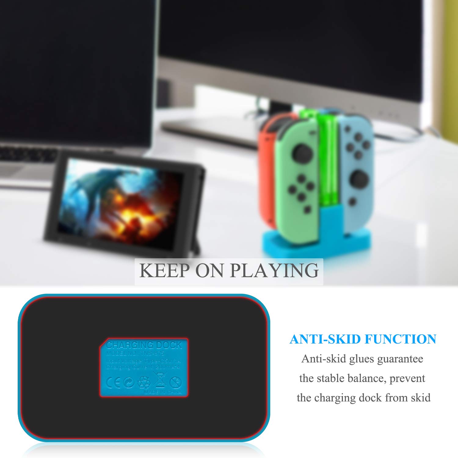 Foto 7 pulgar | Base De Carga Fastsnail Para Nintendo Switch Joy-con Y Oled - Venta Internacional.
