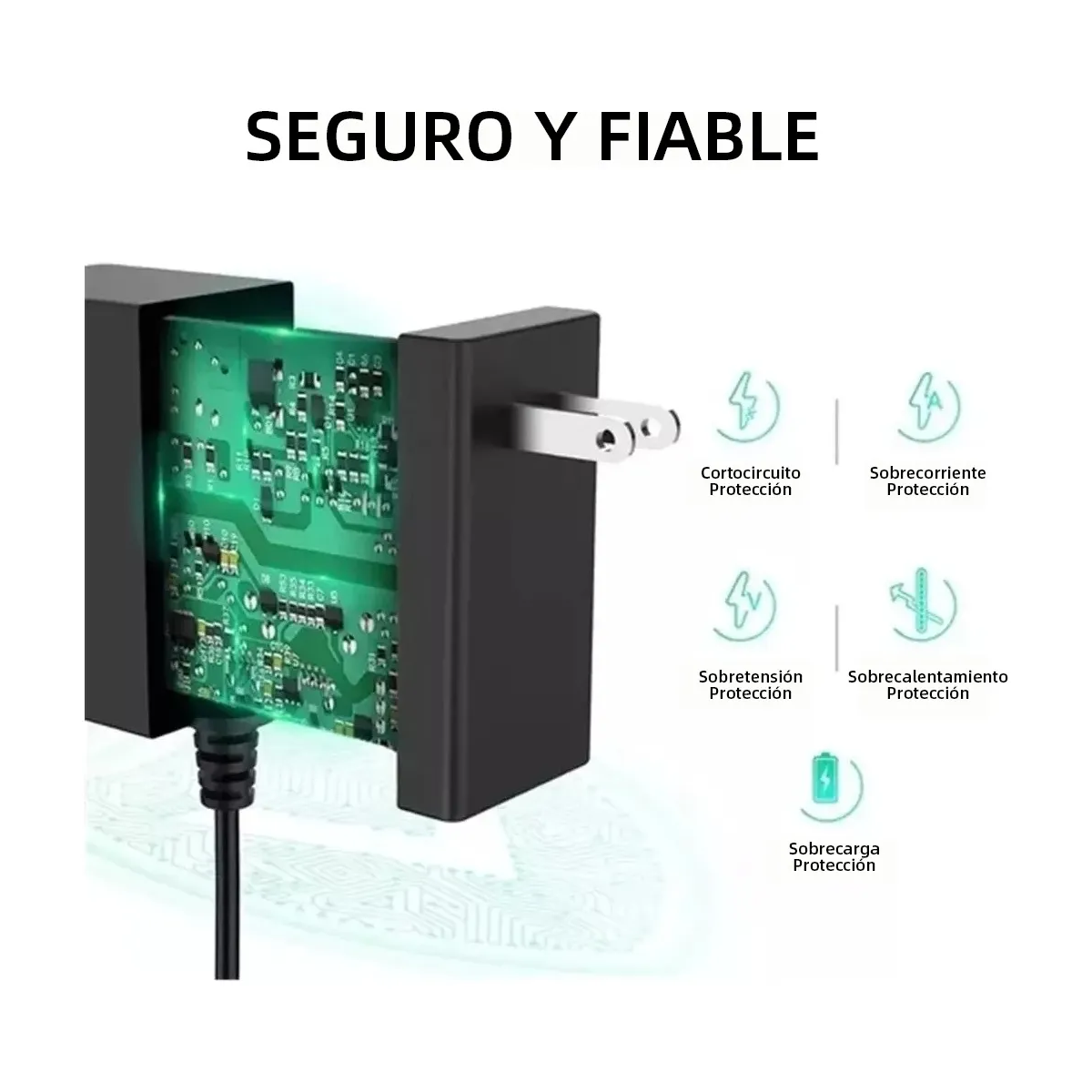 Foto 5 pulgar | Ac Adapter Cargador Para Nintendo Switch/lite-15v 2.6 A Lab.g Negro