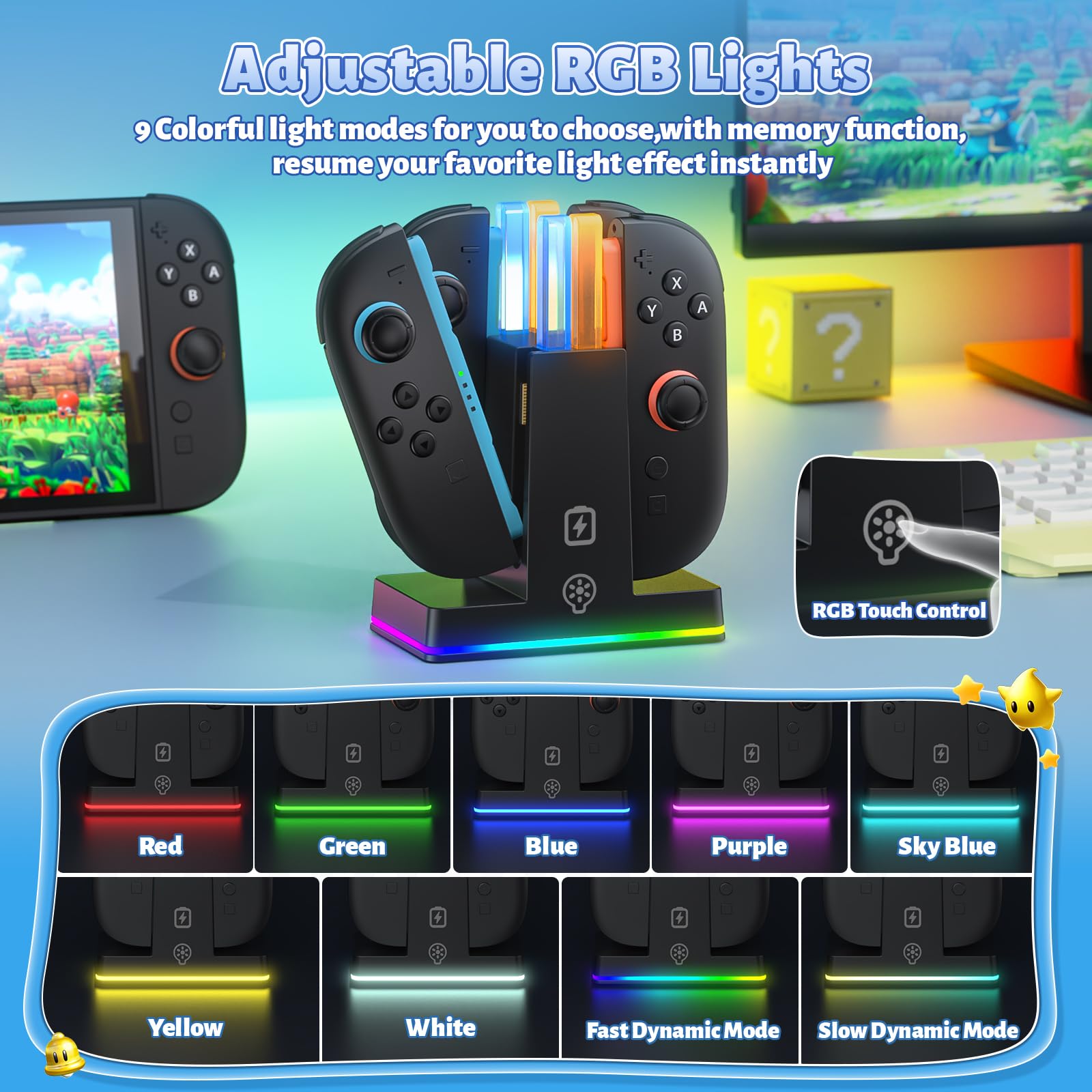 Foto 4 pulgar | Base De Carga Fastsnail Para Nintendo Switch 2 Joy-con 2 - Venta Internacional.