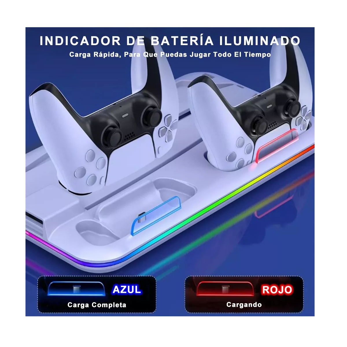 Foto 3 | Base de Cargador Enfriadora para Ps5 Disco/ Digital USB no Incluye Controles Eo Safe Imports Esi-12978 Blanco