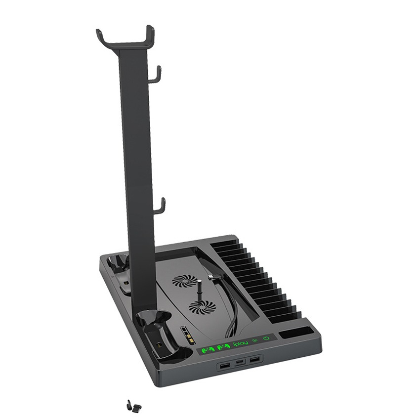 Foto 3 | Cargador Con Soporte De Refrigeración Con Ventilador Para Consola Ps5 Y 2 Controles - Venta Internacional.