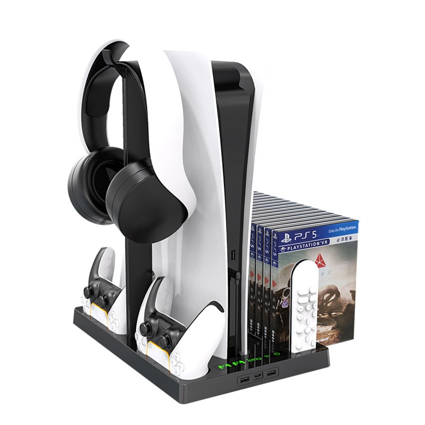 Foto 6 pulgar | Cargador Con Soporte De Refrigeración Con Ventilador Para Consola Ps5 Y 2 Controles - Venta Internacional.
