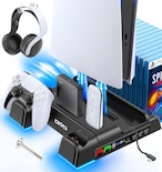 Soporte De Estación De Refrigeración Con Cargador Para Ps5/slim/pro - Negro - Venta Internacional.