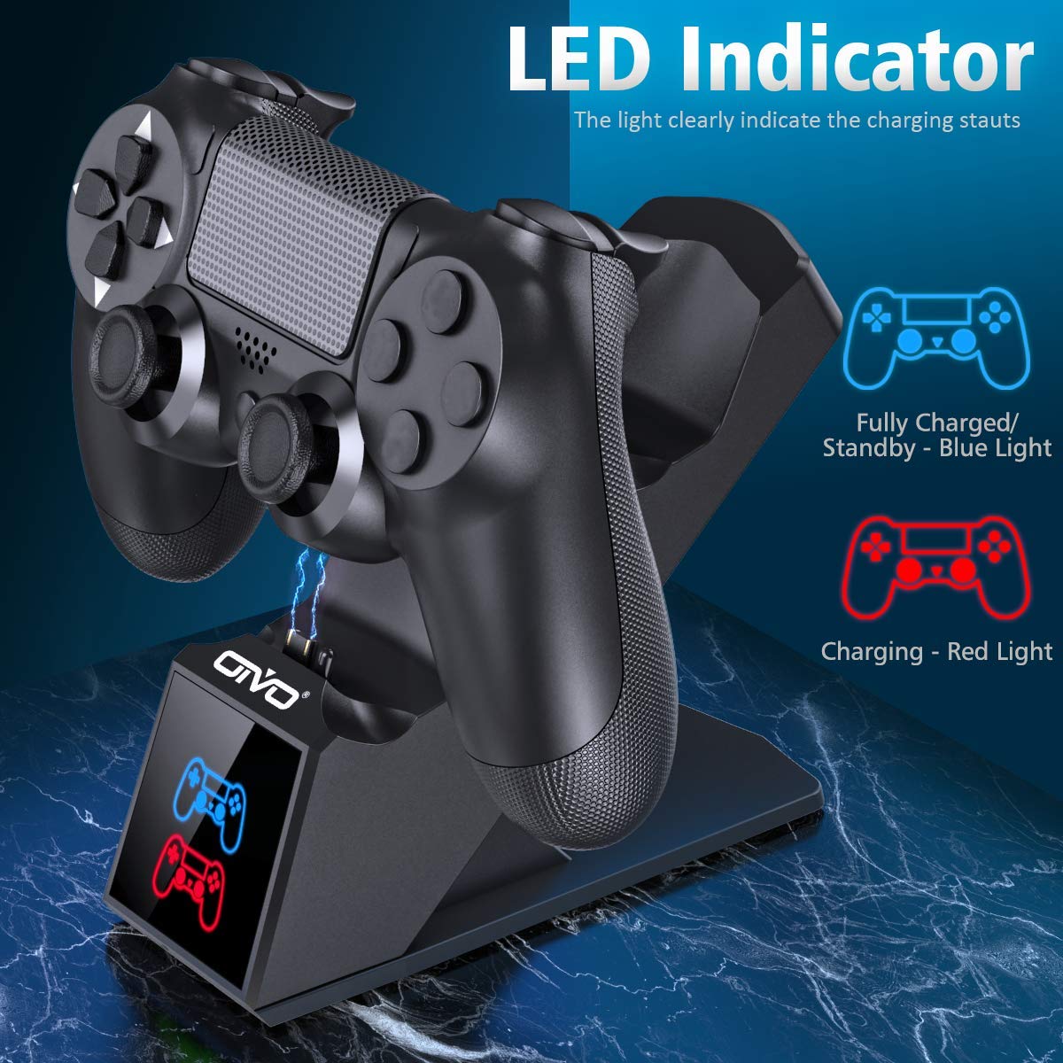 Foto 2 | Cargador De Controlador Ps4 Oivo Estación De Carga Usb - Venta Internacional.