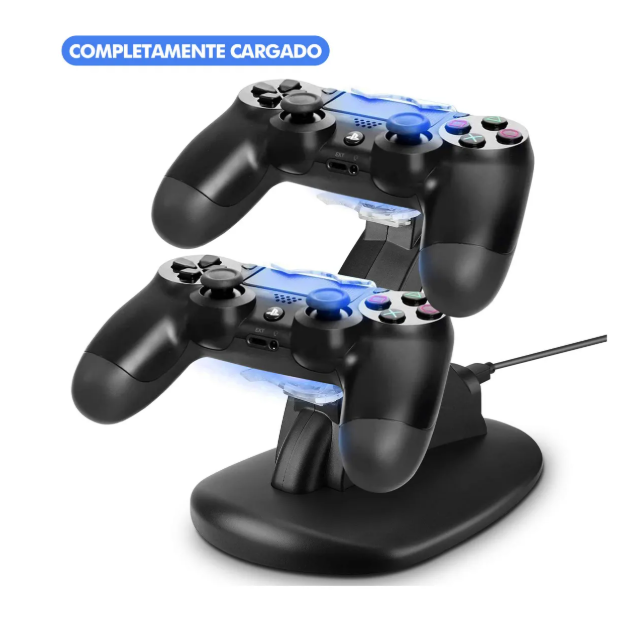 Foto 3 pulgar | Cargador Controlador Usb Doble Para Mando Ps4 Negro