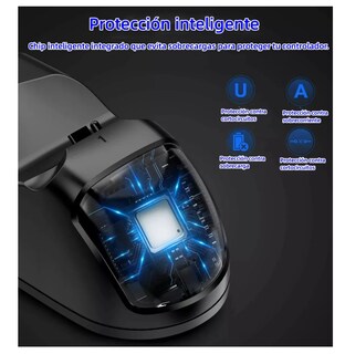 Foto 5 | Cargadores De Controles Usb Doble Para Mandos Led Ps4 Negro