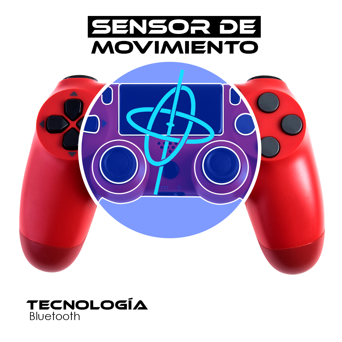 Foto 4 pulgar | Control Inalámbrico Recargable Virtual Zone Con Sensor Movimiento Vibración Compatible PS4