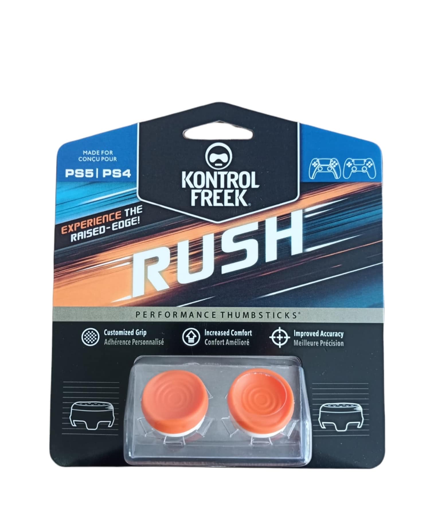 Thumbstick KontrolFreek Rush color Naranja Compatible con PS5 y PS4 $350