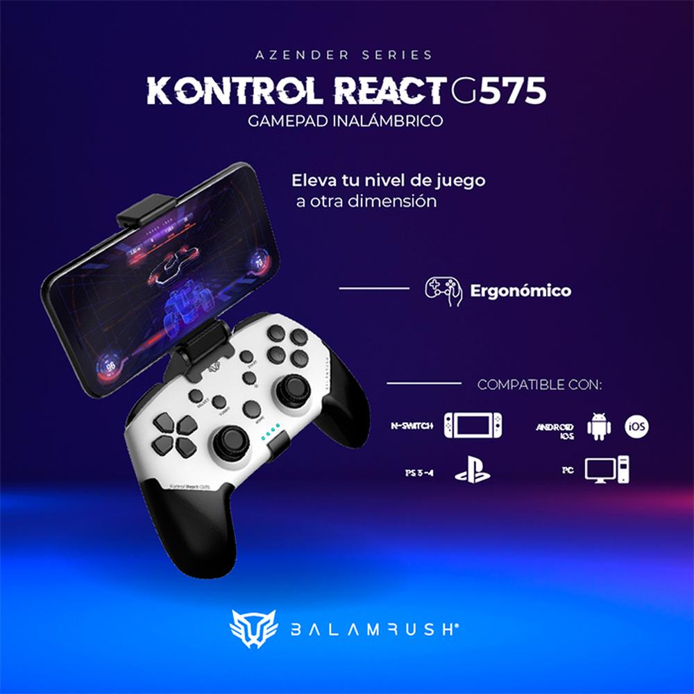 Foto 4 pulgar | Gamepad Balam Rush Kontrol React G575 Inalámbrico PC Android Ps3 Ps4 Br-936927 color Blanco