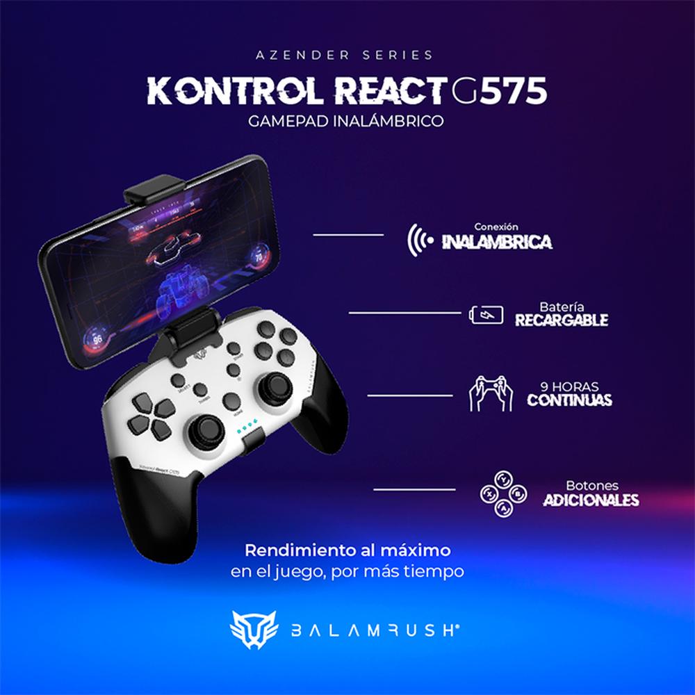 Foto 5 pulgar | Gamepad Balam Rush Kontrol React G575 Inalámbrico PC Android Ps3 Ps4 Br-936927 color Blanco