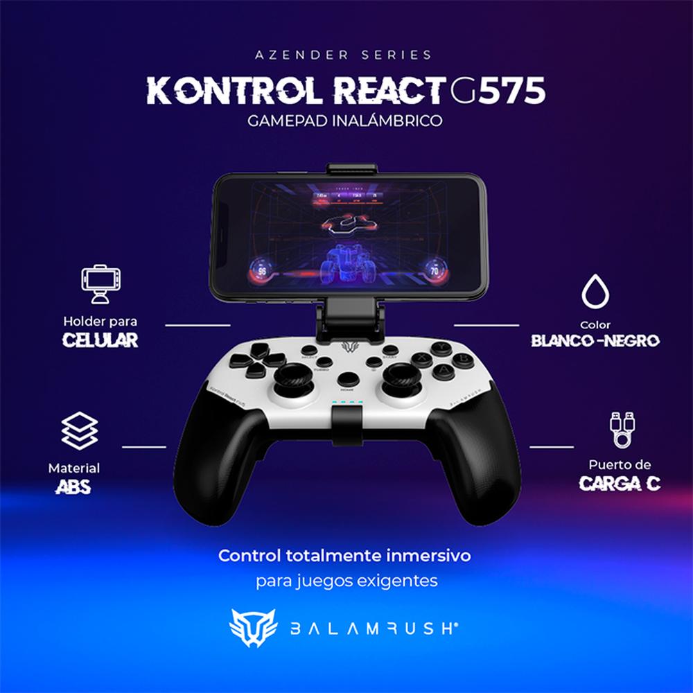 Foto 6 pulgar | Gamepad Balam Rush Kontrol React G575 Inalámbrico PC Android Ps3 Ps4 Br-936927 color Blanco