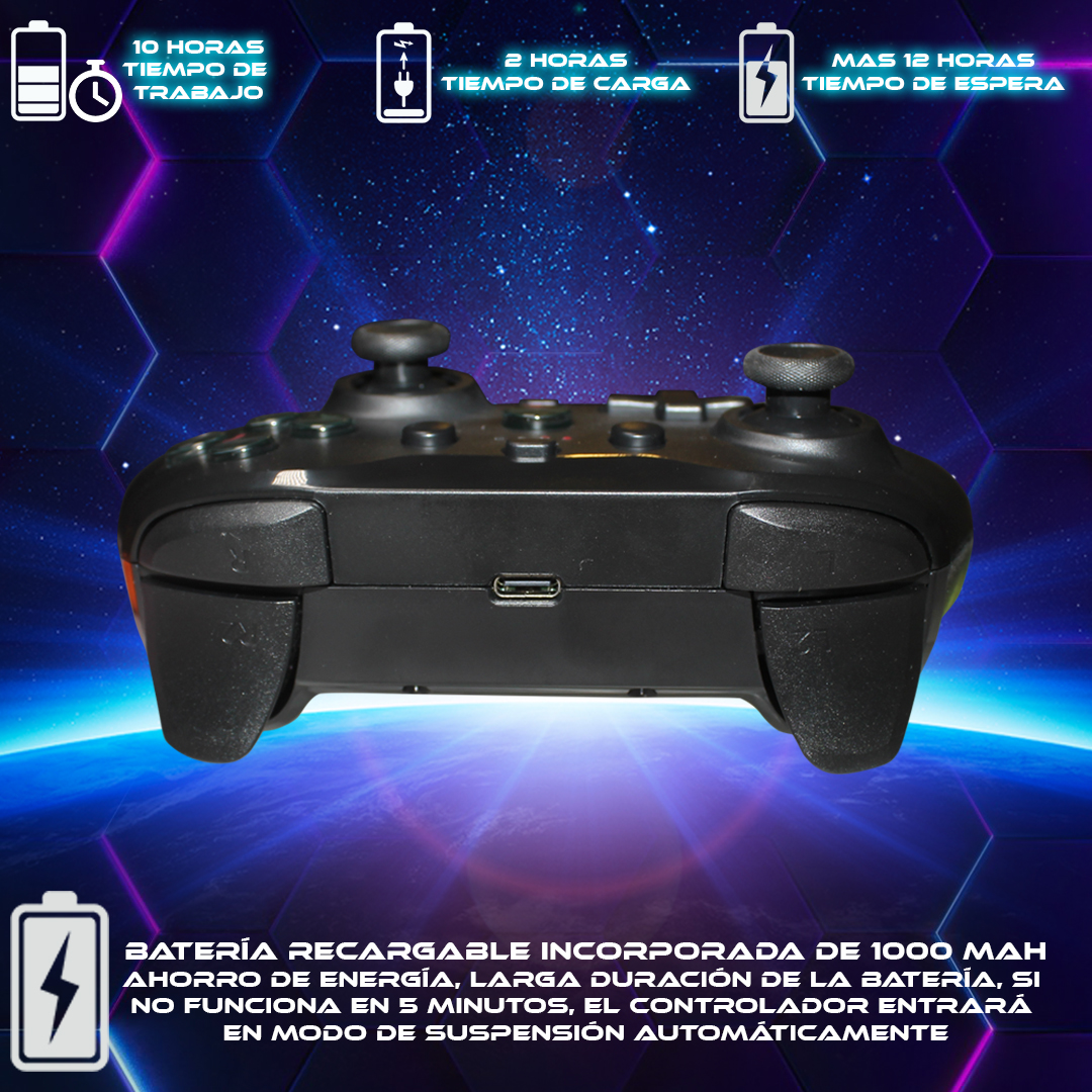 Foto 3 pulgar | Control Inalámbrico Compatible Con Ps4,android,ios,switch,ps3 Negro