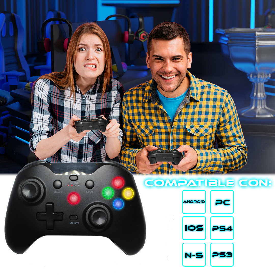 Foto 7 pulgar | Control Inalámbrico Compatible Con Ps4,android,ios,switch,ps3 Negro