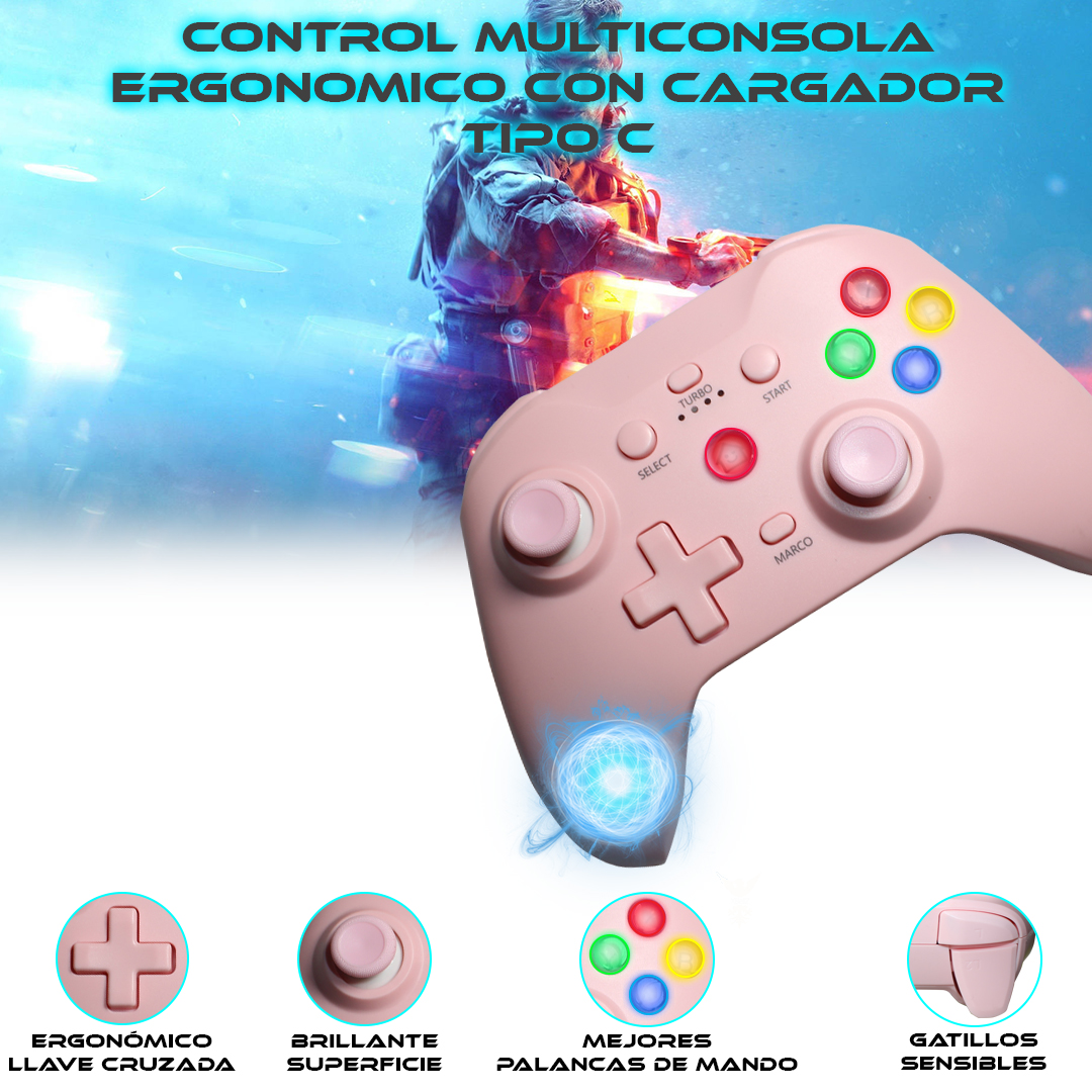 Foto 6 pulgar | Control Inalambrico Compatible con Ps4  Plata + Cable de Carga Gris