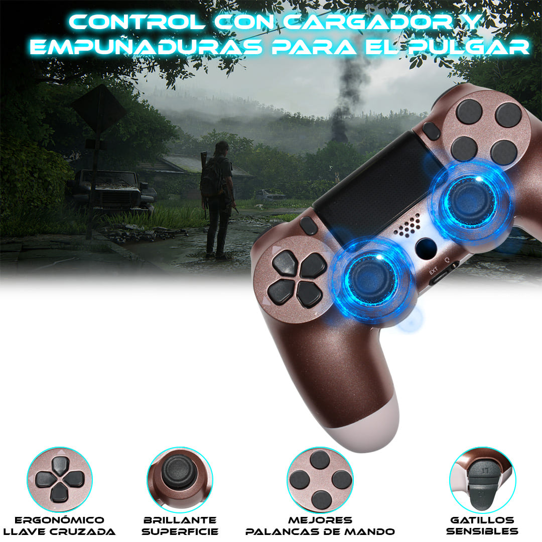 Foto 5 | Control Inalambrico Compatible con Ps4 color Oro Rosa