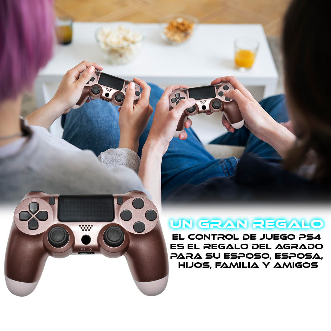 Foto 7 pulgar | Control Inalambrico Compatible con Ps4 color Oro Rosa