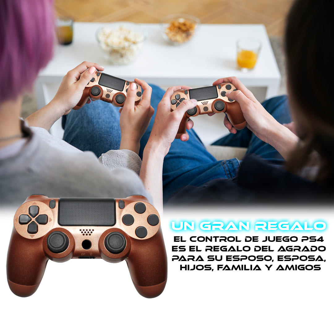 Foto 6 | Control Inalámbrico Compatible con Ps4 Cobre + Cable de Carga