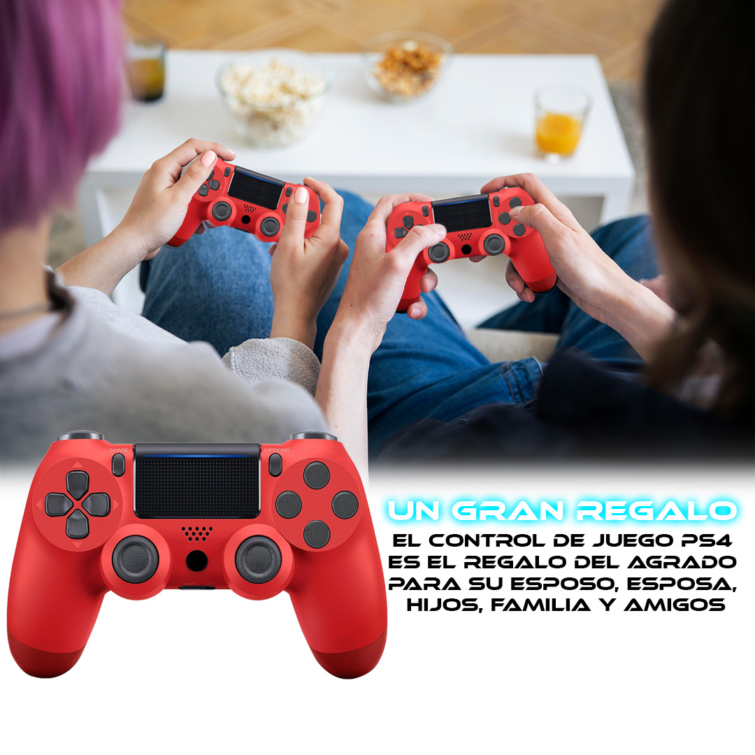 Foto 7 pulgar | Control Inalámbrico Compatible con Ps4 Rojo + Cable de Carga