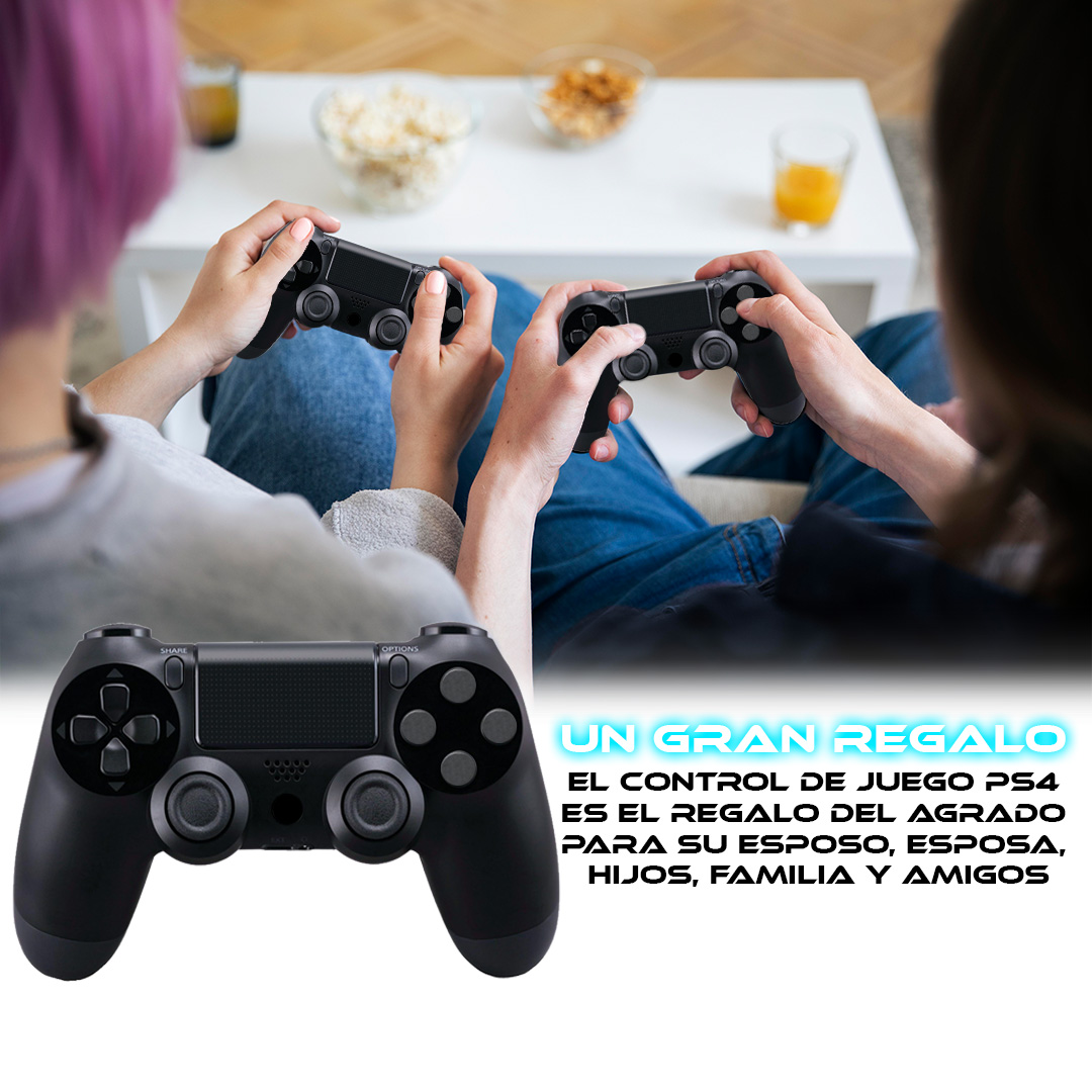 Foto 6 | Control Inalámbrico Compatible con Ps4 Negro + Cable de Carga