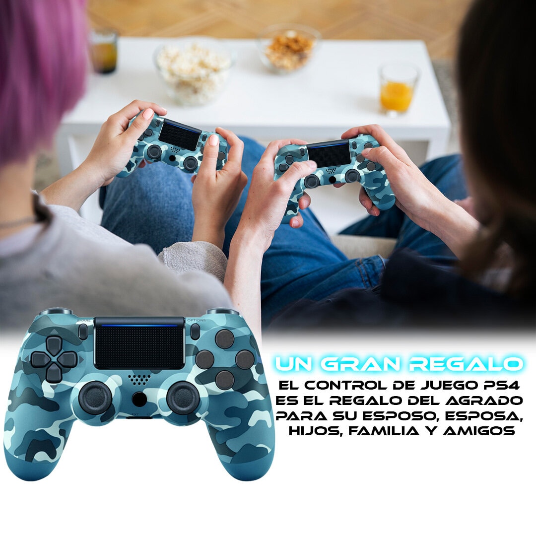 Foto 7 pulgar | Control Inalámbrico para Ps4 Store Cline Camuflaje Azul